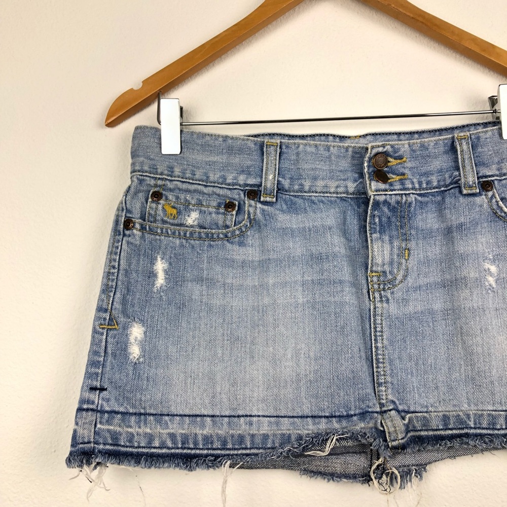 Abercrombie & Fitch Light Denim Mini Skirt - Picture 3 of 7
